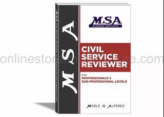 MSA Civil Service Exam Reviewer (Like New Condition)