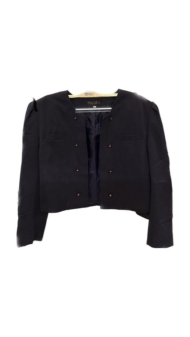 Navy blue coat, Women's Fashion, Coats, Jackets and Outerwear on Carousell