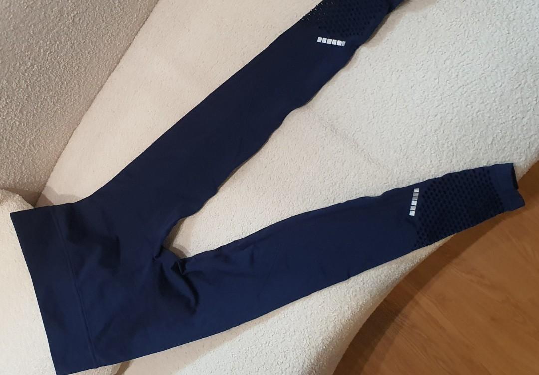 Navy blue workout Tights, Women's Fashion, Activewear on Carousell