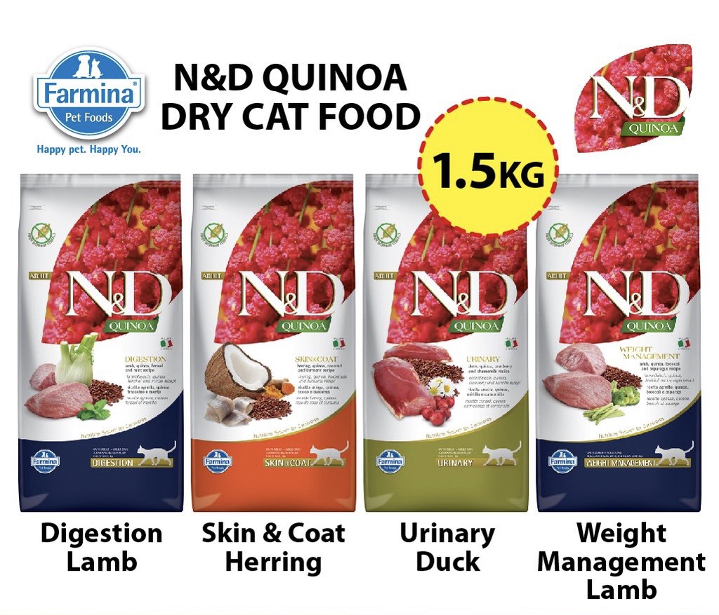 n&d quinoa cat food digestion