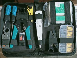 Network repair All in one tool kit w/zipper bag