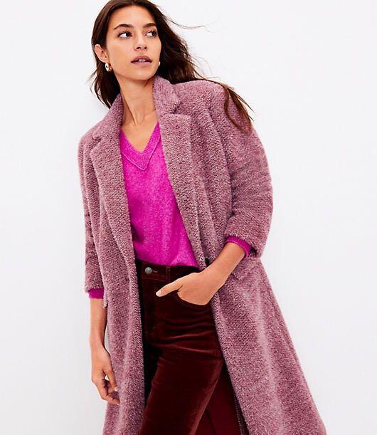 New Ann Taylor Cozy Herringbone Coat Women s Fashion Coats