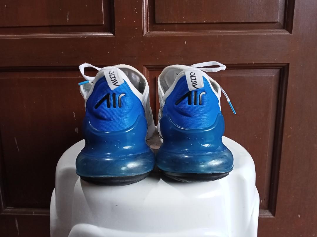 mens nike air max 270 white and blue