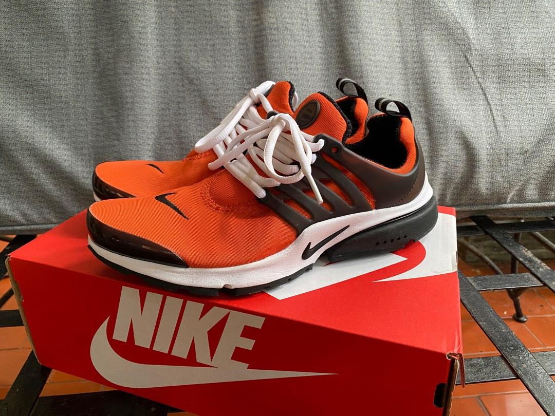Nike Air Presto (Orange/Black-White) Size 40, Fesyen Pria, Sepatu