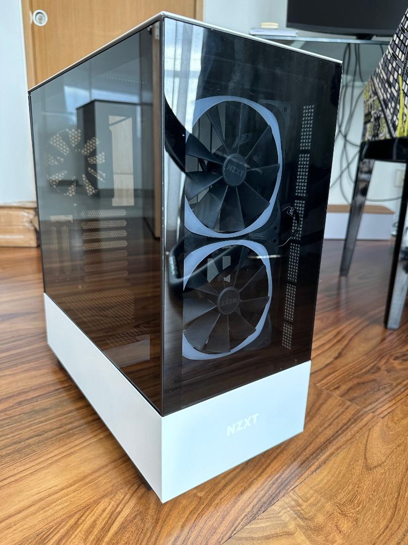 NZXT H510 ELITE compact midsized PC case, with RGB fans, Computers