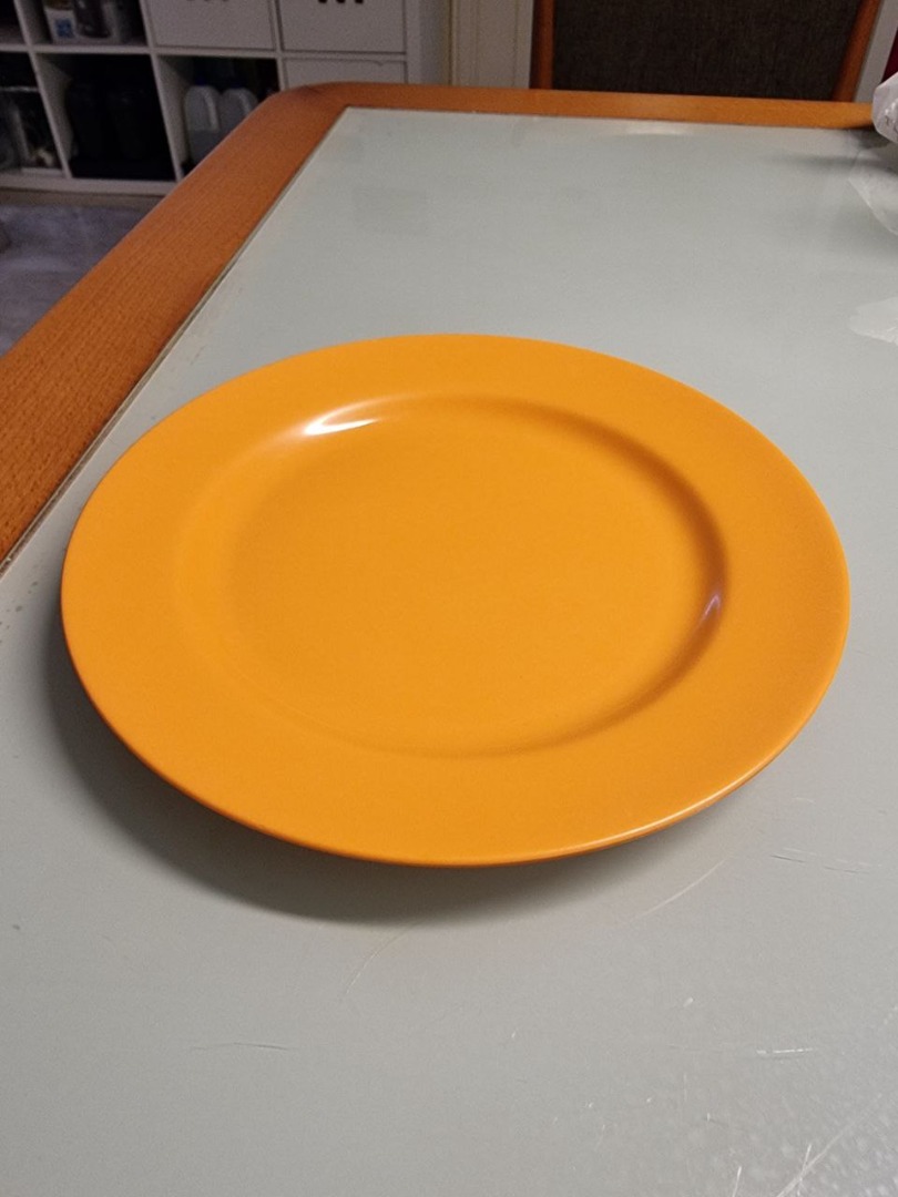 Orange melamine plate, Furniture & Home Living, Kitchenware & Tableware