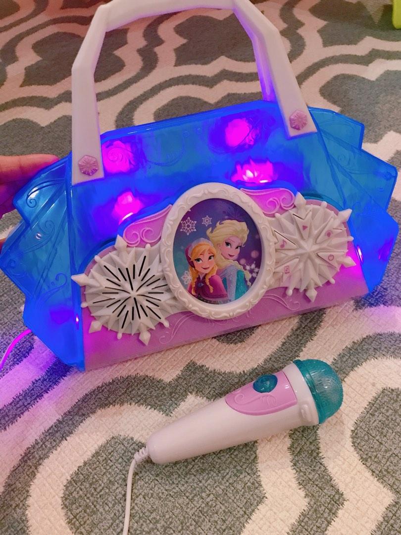 Original Disney Frozen Karaoke Kids Musical Toy Boombox Can Connect to Phone, Hobbies & Toys