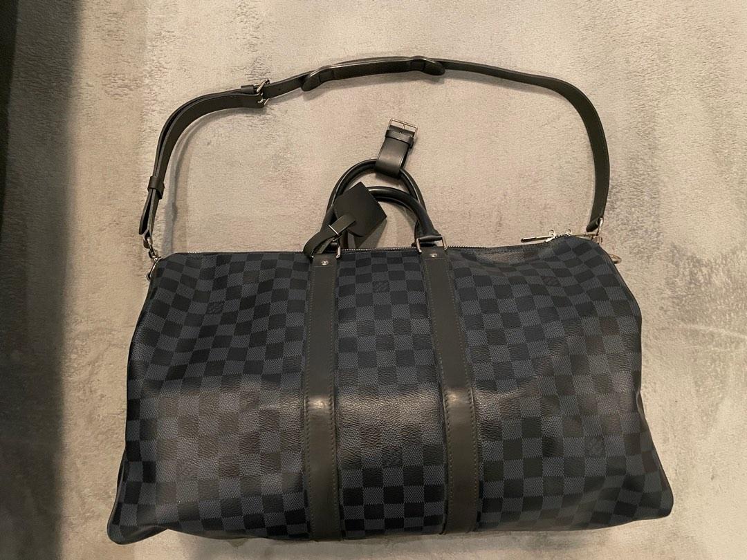 Louis Vuitton Damier Cobalt Keepall Bandouliere 55 Review & Try On 