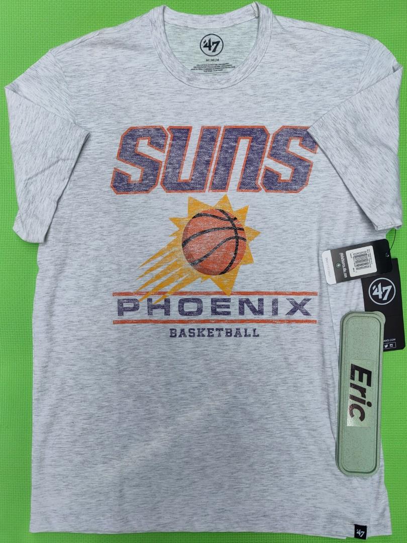 Phoenix Suns Vintage Style Shirt (Category: Tshirts & Polo Shirts ) located in Quezon City. Submitted by allije (Listing ID 1189367192, Image 1). Description: BRAND NEW, ORIGINAL All tags attached 1995 only (Grey) 47 Brand Phoenix Suns 2022 City Edition Elements Franklin Tee Size US MEDIUM Dimensions: 20.5 x 29 inches WxL 70% Cotton, 30% Polyester Vintage Distressed Screen Print Graphic 300 downpayment needed if COD/COP SM North/Nova/Fairview Min