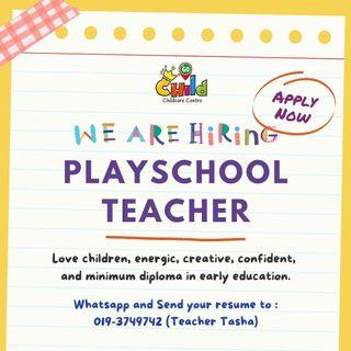 Playschool teacher / Guru taska