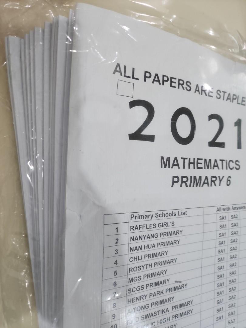 Pri Paper Pri 6 Math Exam Papers, Hobbies & Toys, Books & Magazines, Assessment ...