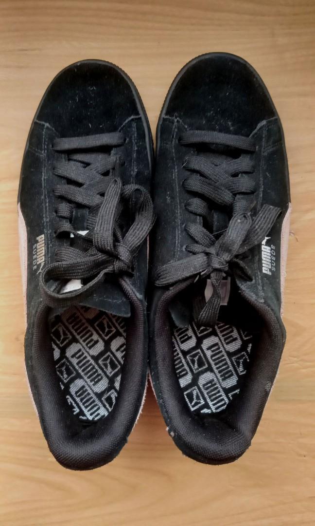 Puma suede 2025 black pink