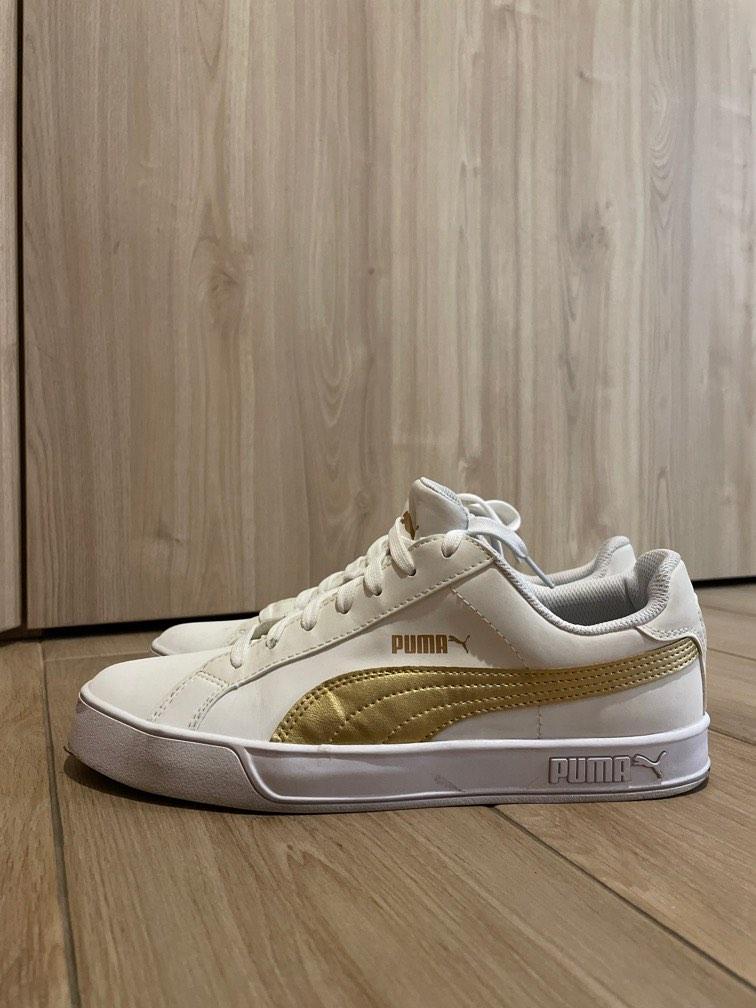 Puma White Gold Sneakers US 8 Men s Fashion Footwear