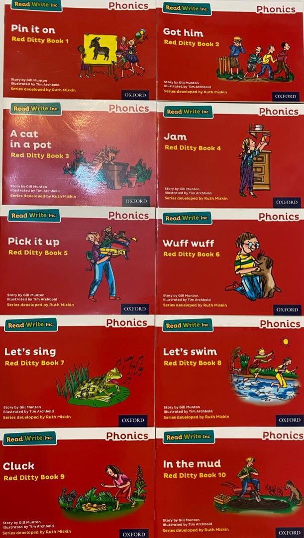 Read Write Inc. Phonics Red Ditty Books Mixed Pack of 10, 興趣及遊戲, 書本