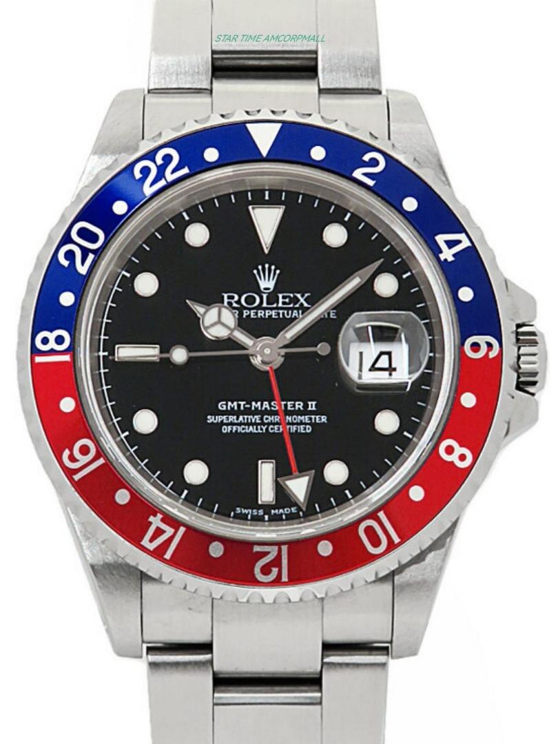 ROLEX GMT MASTER II 16710 Pepsi 2000 Fullset Original Pepsi