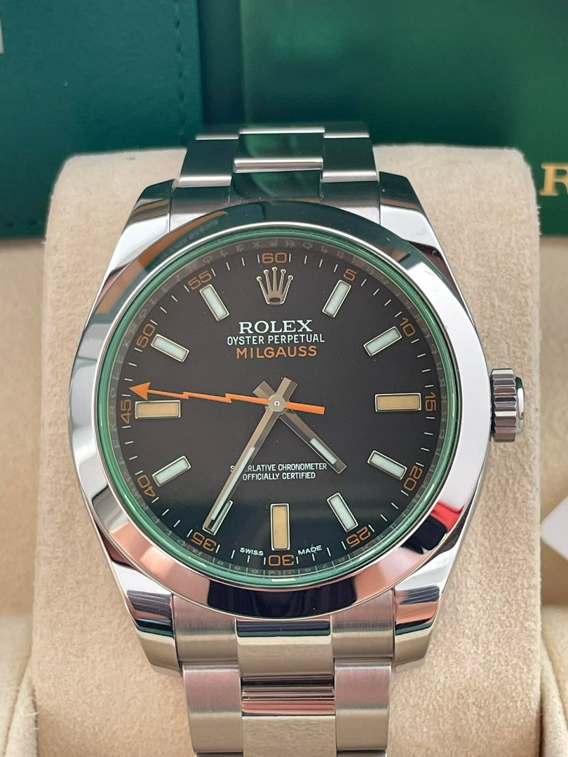 Rolex milgauss green sapphire crystal store