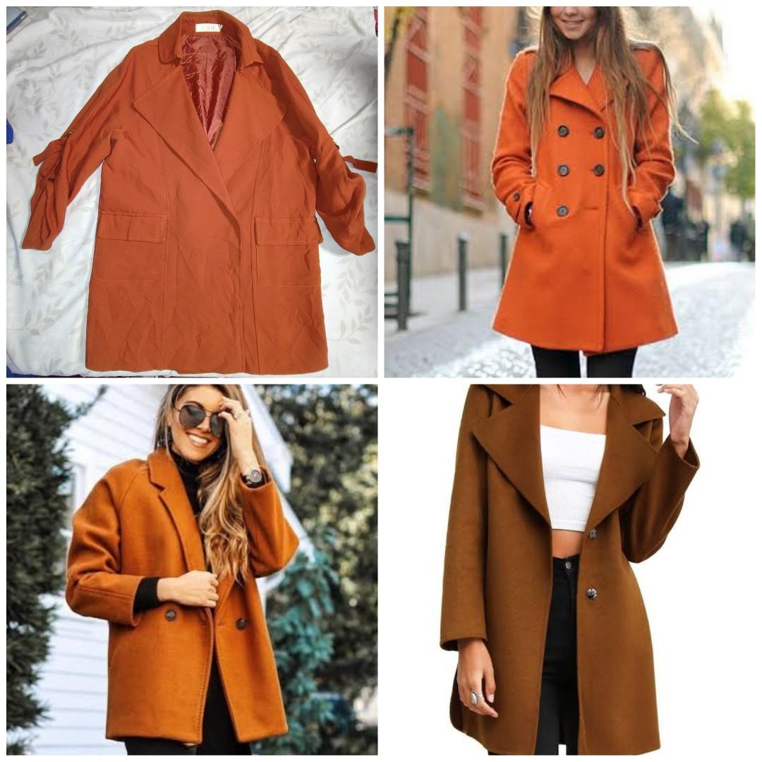 Rust color coat jacket
