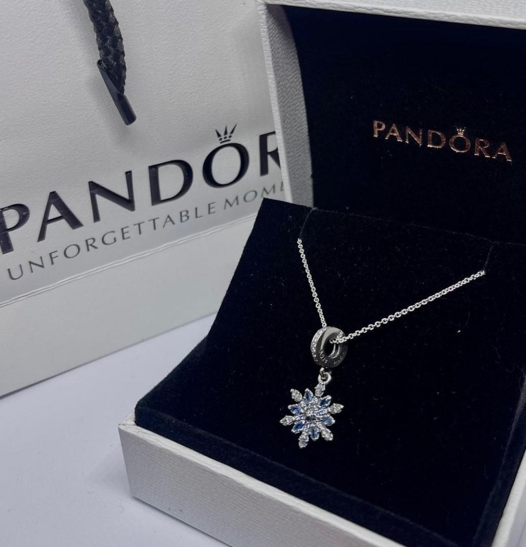 Pandora Bright Snowflake Silver Necklace, latest offers on Pandora jewels