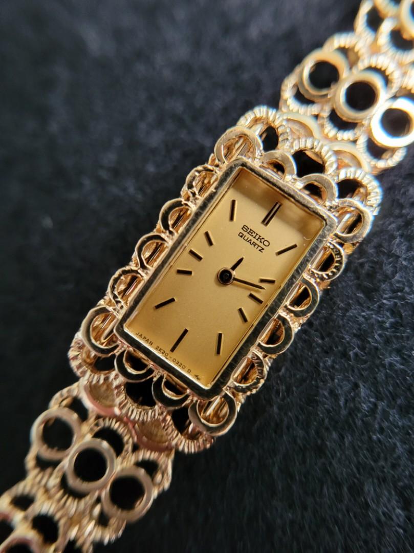 Seiko 14k gold ladies watch hot sale