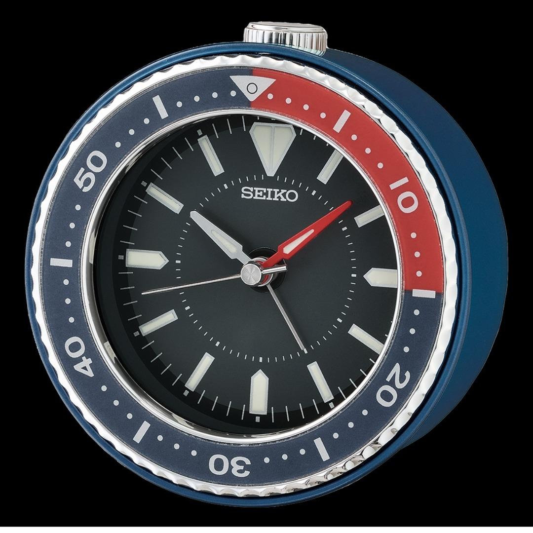 ⏰⏰Seiko MAI QHE184E Divers Watch Inspired bedside alarm clock Blue with  Pepsi Bezel qhe184, Furniture & Home Living, Home Decor, Clocks on Carousell