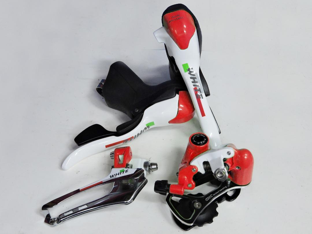 【SHARK商店】微轉MICROSHIFT WHITE公路變速套件, 體育器材, 自行車及配件, 單車在旋轉拍賣