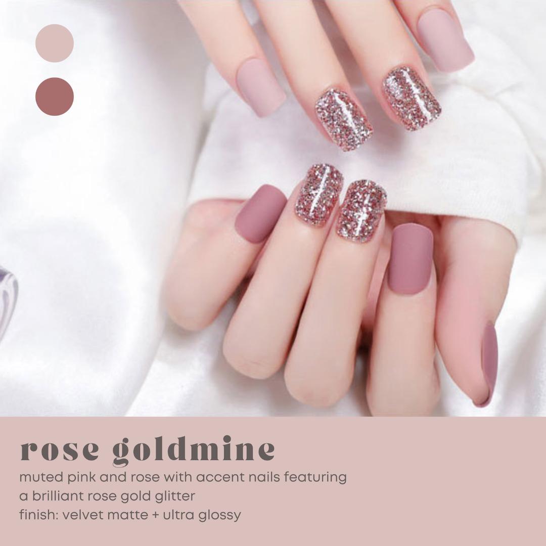 Short preglued press on nails in rose gold | fake nails, Beauty & Personal  Care, Hands & Nails on Carousell