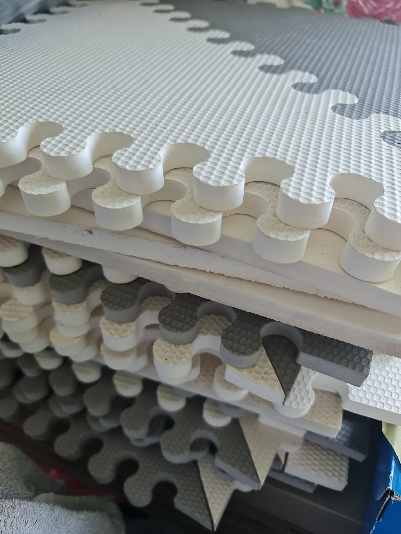 Skip Hop Playspot Geo Kid Foam Tiles Playmat Grey Cream, Babies