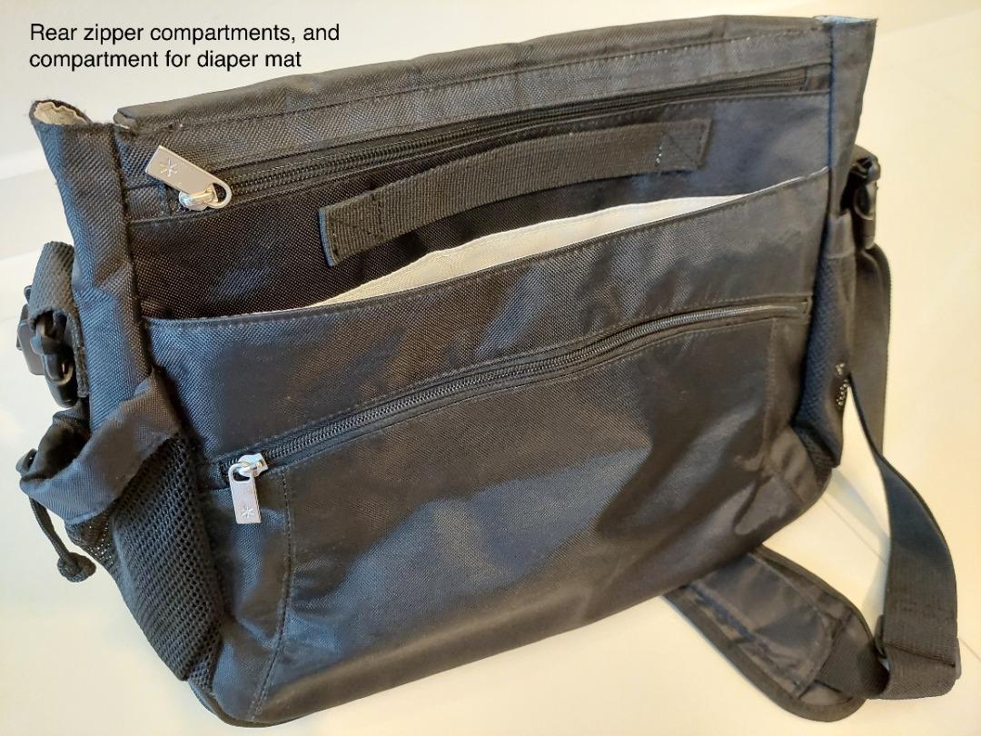 skip hop via messenger diaper bag