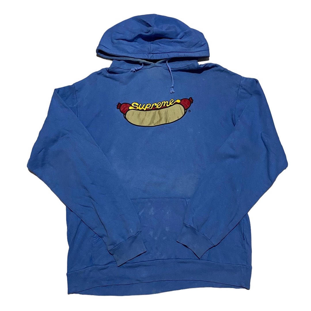 Supreme hot dog blue hoodie