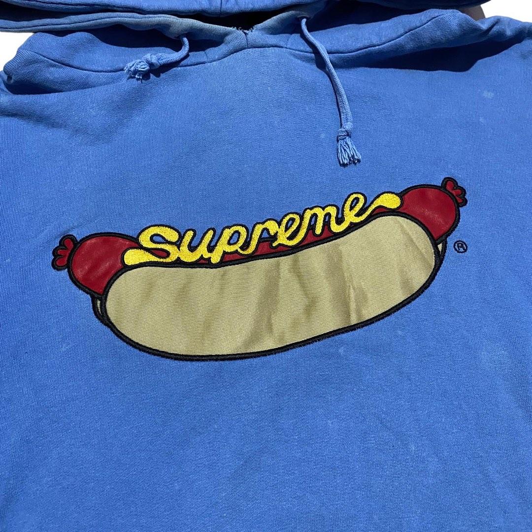 Supreme hot dog blue hoodie