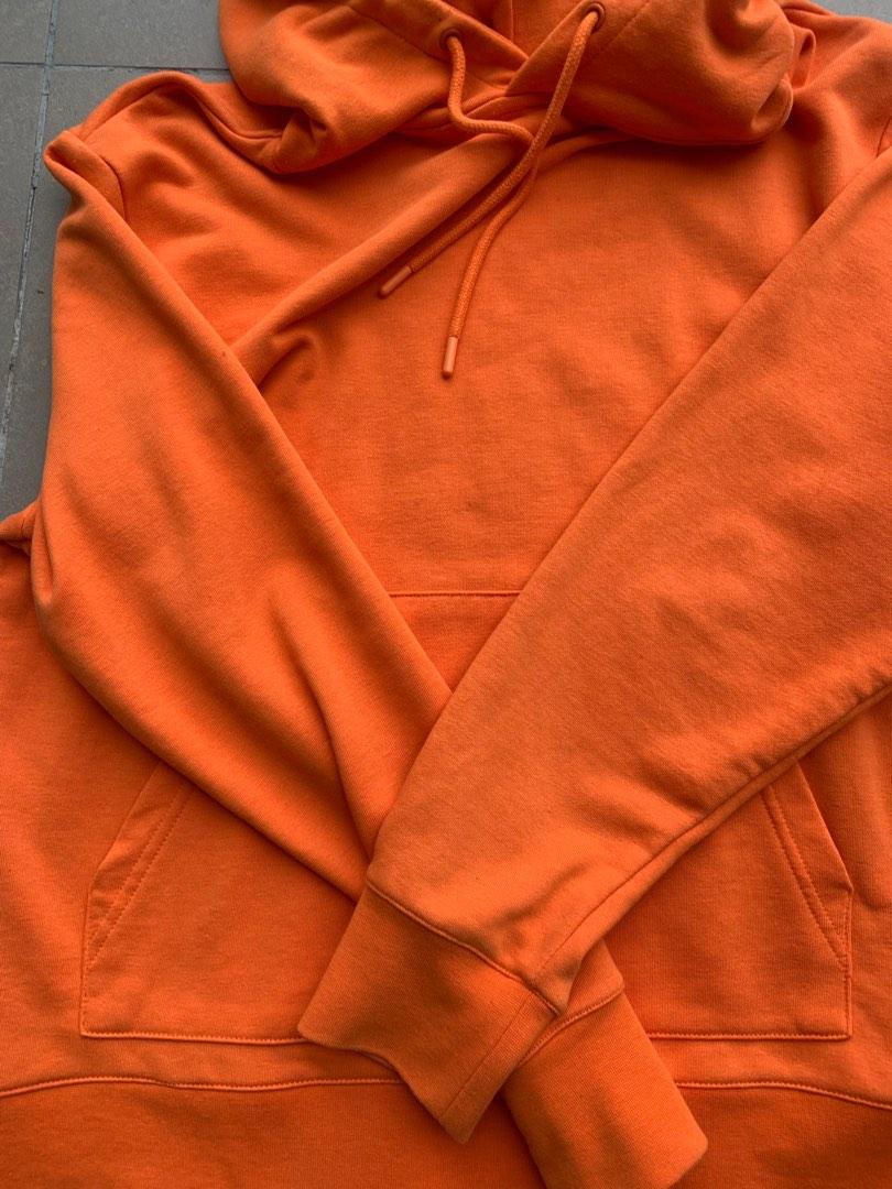 Topman Plain Orange Hoodie Men s Fashion Tops Sets Hoodies on