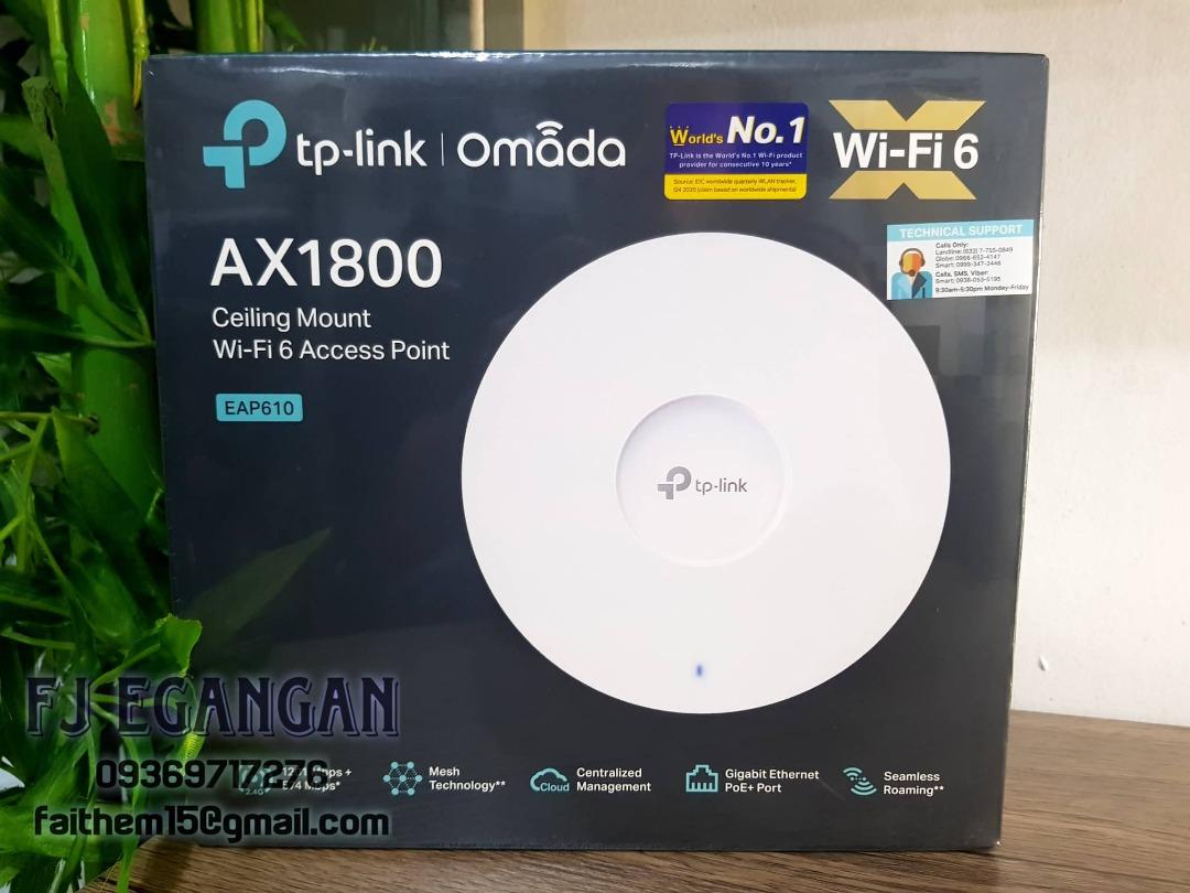 TP-Link EAP610 AX1800 Wireless Dual Band Ceiling Mount Access Point   Tplink Eap 610, Computers & Tech, Parts & Accessories, Networking on  Carousell