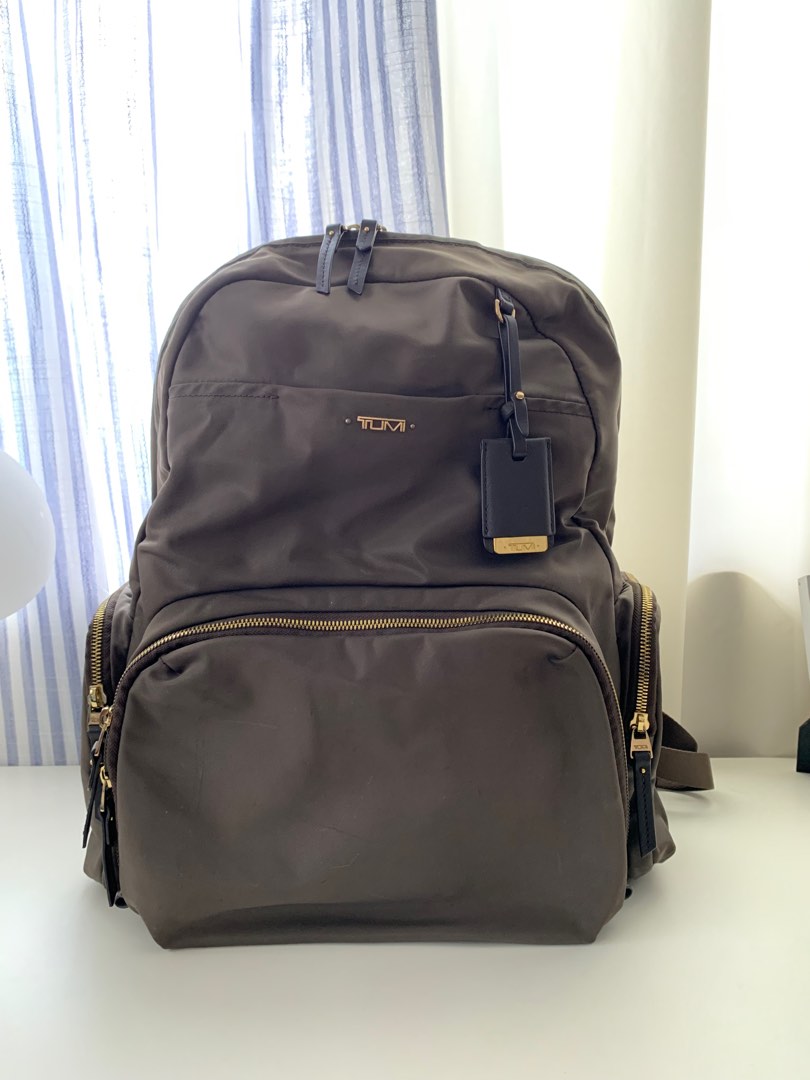 Tumi calais leather trimmed nylon backpack clearance