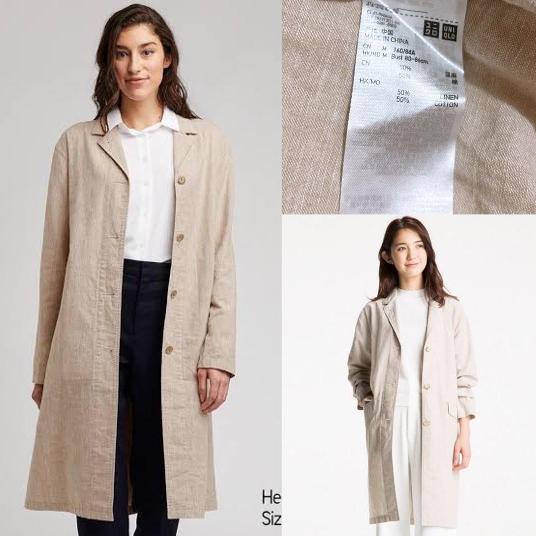 Uniqlo linen cotton coat top