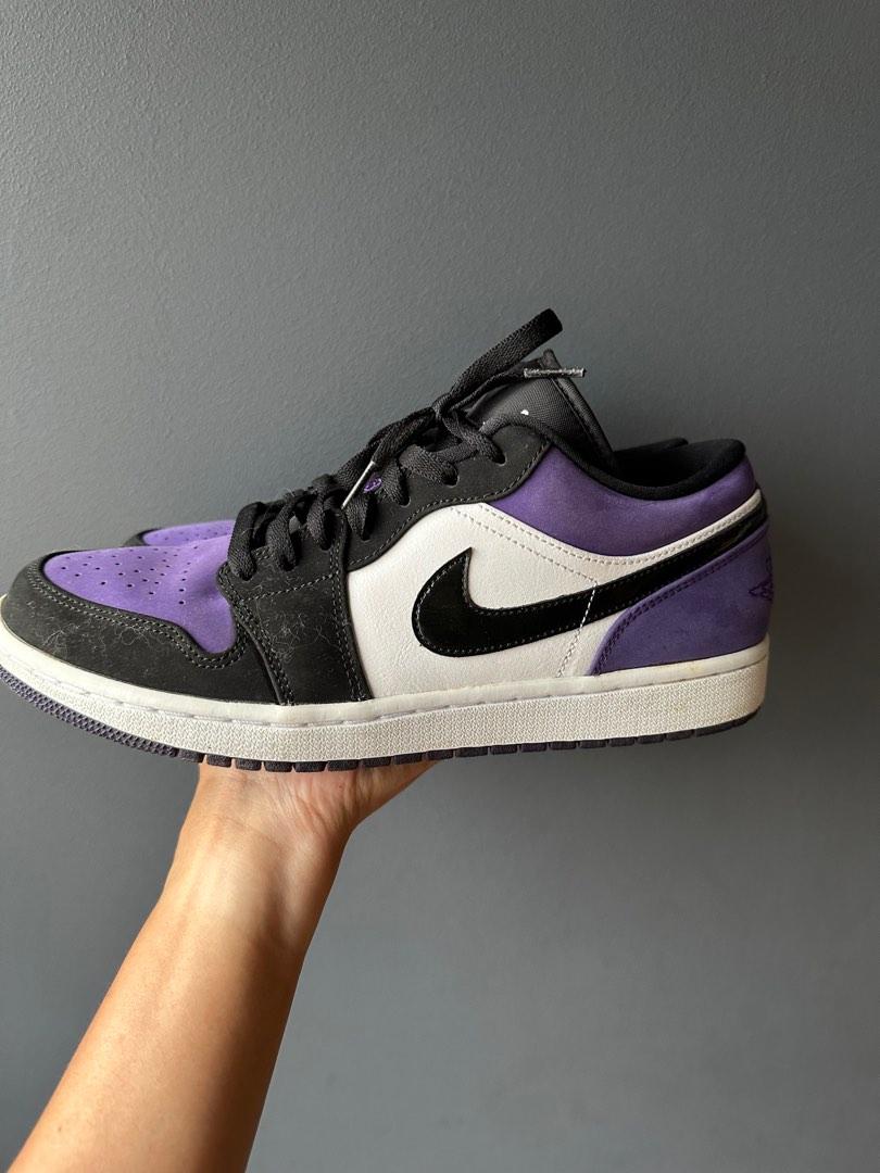 AJ 1 low court purple US9 5/NO BOX/$80 Men #39 s Fashion Footwear