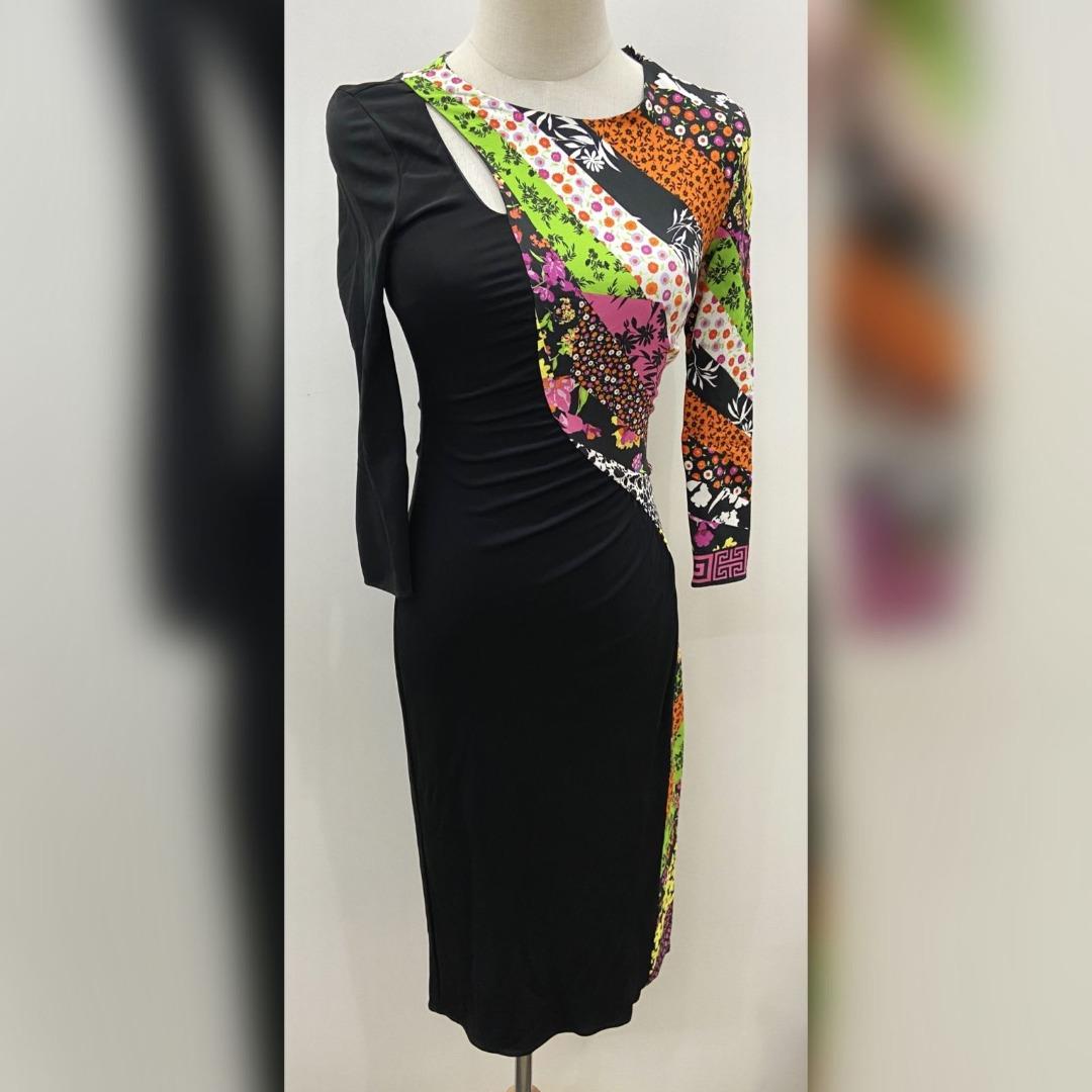 long sleeve versace dress