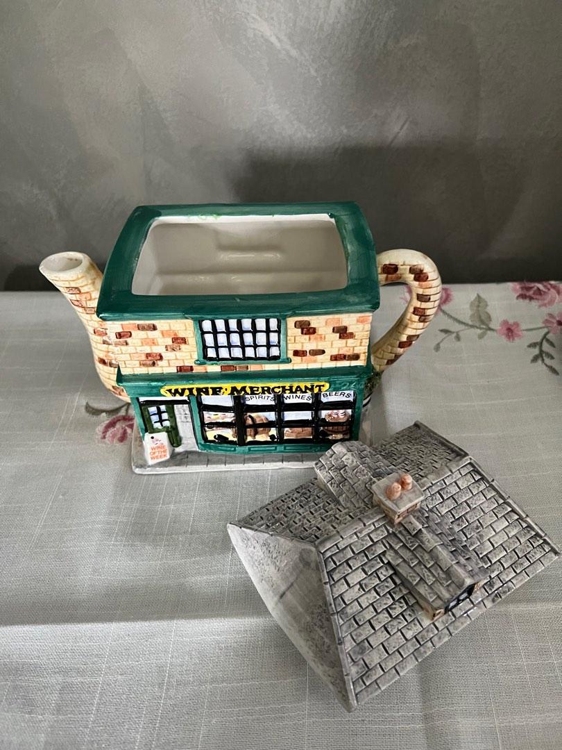 Vintage The Village Teapot Rare Collection By Annie Rowe Wine Merchant