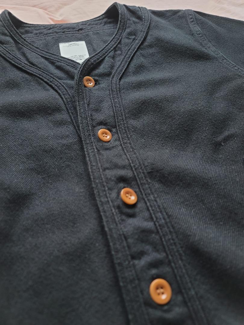 Visvim Dugout Overdye Super Black ELK Button Shirt Jacket Coat S/S