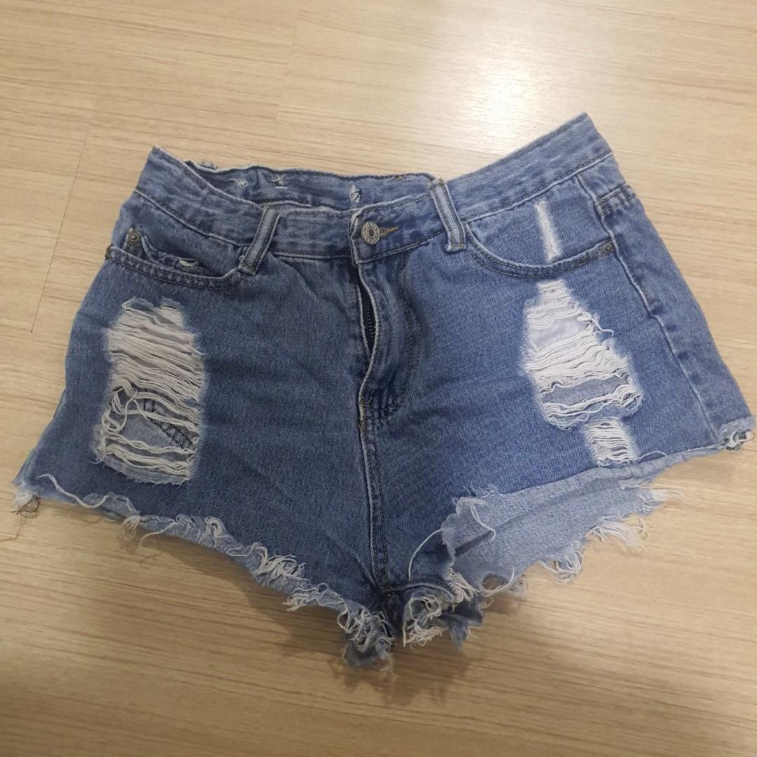 Fashion Women Denim Bottoms Sexy Ladies Ripped Jeans Shorts High