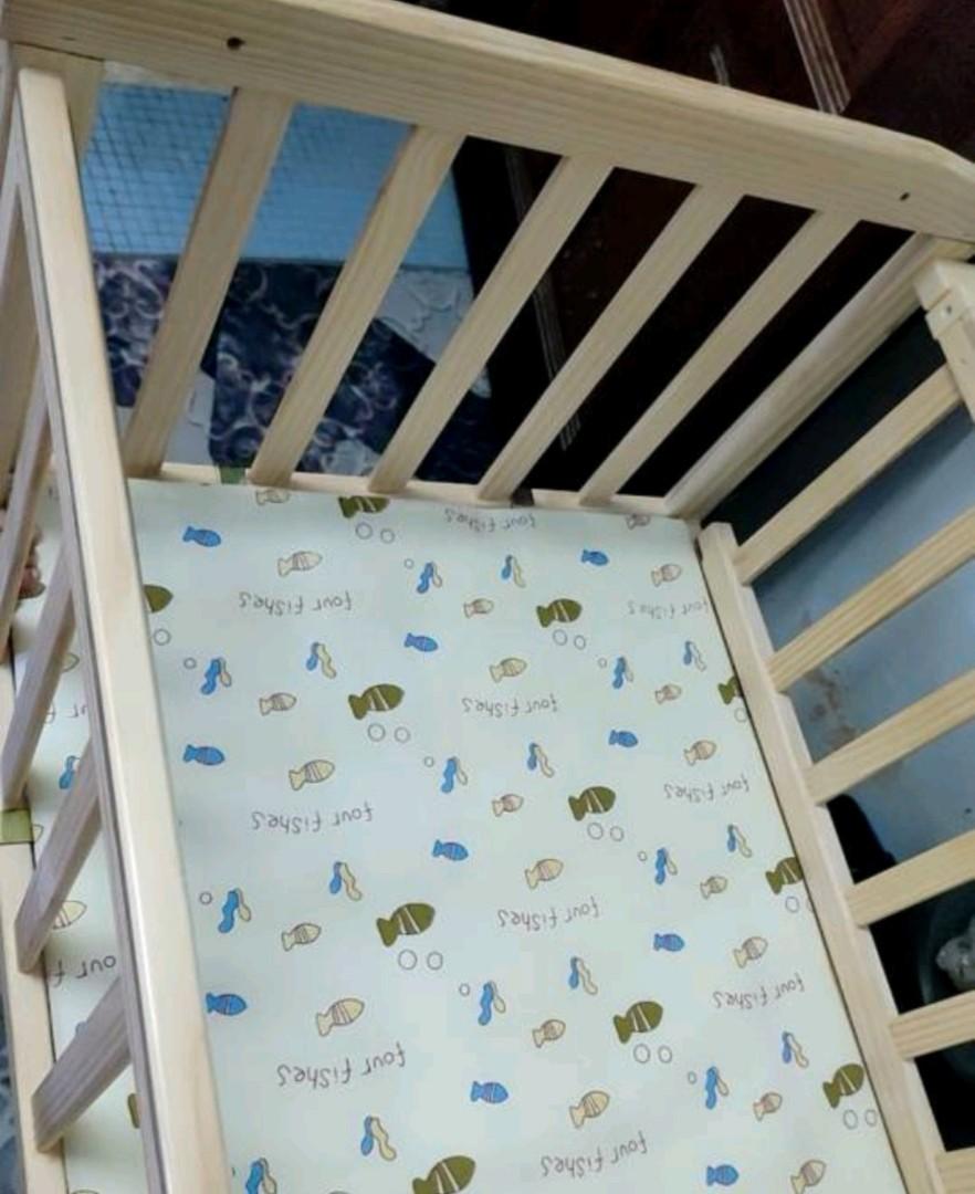 Wooden baby cot, Babies & Kids, Baby Nursery & Kids Furniture, Cots