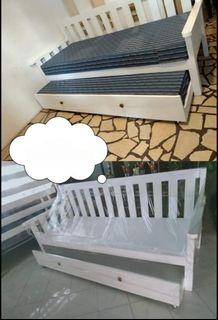Wooden White Sofa Day Bed w/ pullover bed HINDI KASAMA FOAM 09564751745