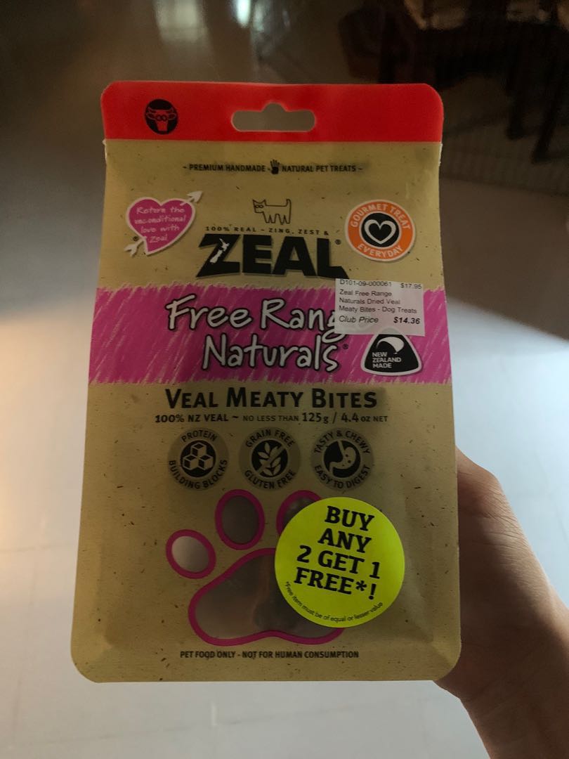 Zeal Veal Meaty Bites, Pet Supplies, Pet Food on Carousell