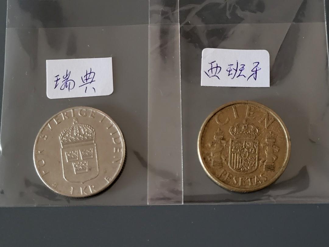 瑞典西班牙硬幣各1枚, 興趣及遊戲, 收藏品及紀念品, 錢幣- Carousell