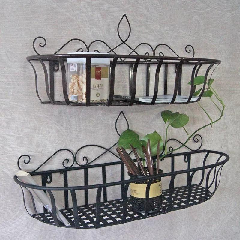 1pc Household Metal Under Shelf Hanging Storage Basket