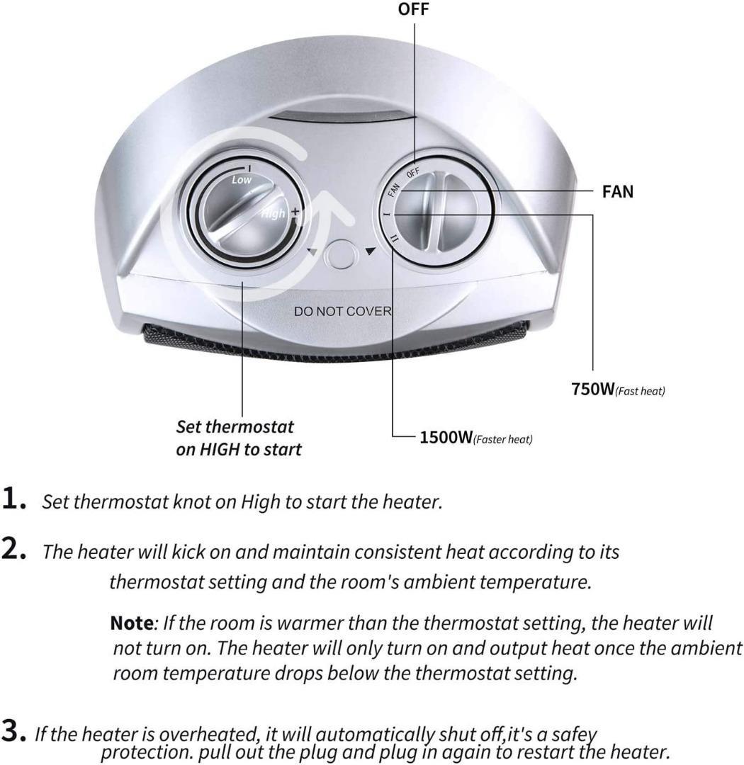 2056] Brightown Portable Mini Heater with Adjustable temperature for  office, home, indoor drying, rheumatism, joint u0026 muscle pain 1500W, TV u0026  Home Appliances, Air Conditioners u0026 Heating on Carousell
