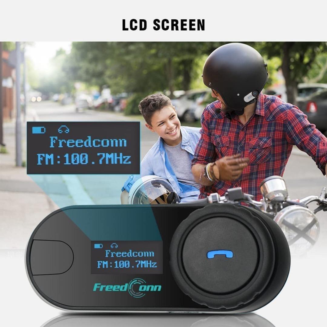 2145] Motorcycle Helmet Bluetooth Intercom Kit, Motorbike Helmet Intercom  Interphone Headset, for or Riders, LCD Screen/FM Radio/Mobile  phone/MP3/GPS..., Motorcycles, Motorcycle Accessories on Carousell