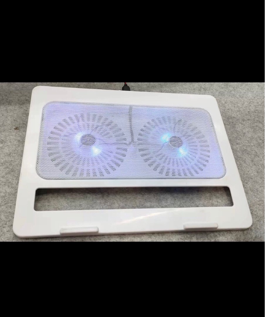 [訂購包郵]白色2個風扇超薄静音風扇平板散熱器電腦散熱墊 散熱底座散熱架notebook cooler, 電腦＆科技, 手提電腦 ...