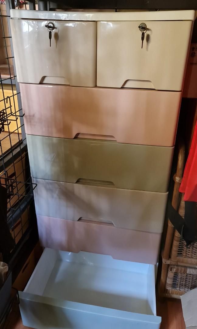 6 drawers heavy duty plastic Furniture & Home Living