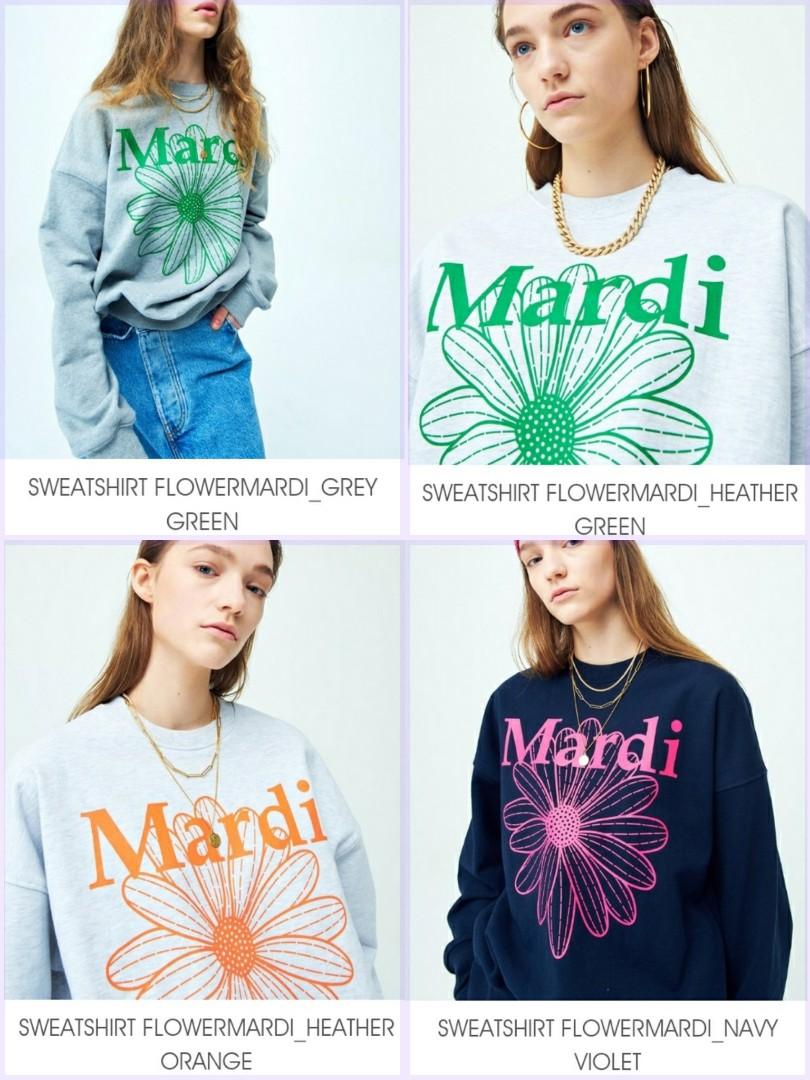 需訂購🌈韓國Korea Mardi Mercredi Sweatshirt Flowermardi, 預購