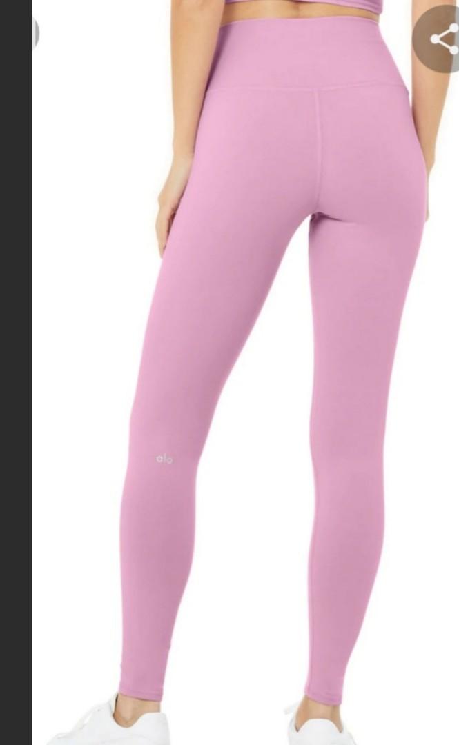ALO YOGA 7/8 Airbrush Legging Pink Lavender XL, Women's Fashion